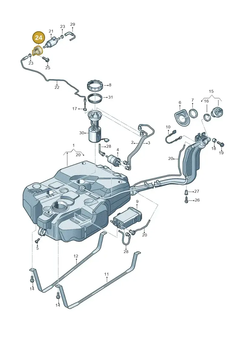 7M3813549 — Volkswagen Caddy kombi (2015-2020) diagram 866201400, position 24