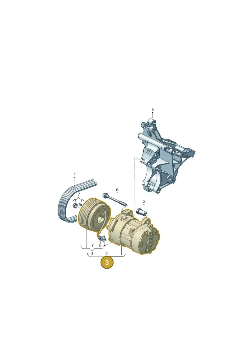 7M3820803BX — Volkswagen Sharan (2008-2010) diagram 244260300, position 3