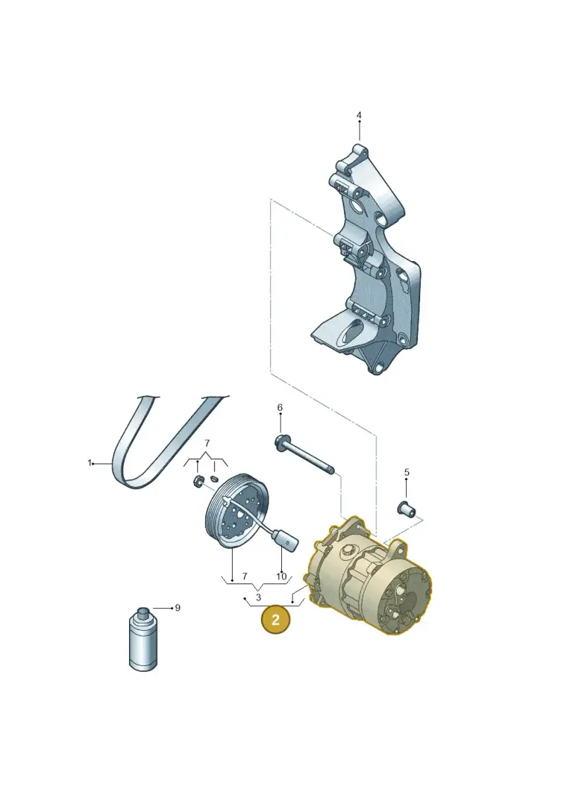 7M3820803BX — Volkswagen New Beetle             06> (2005-) diagram 270260140, position 2