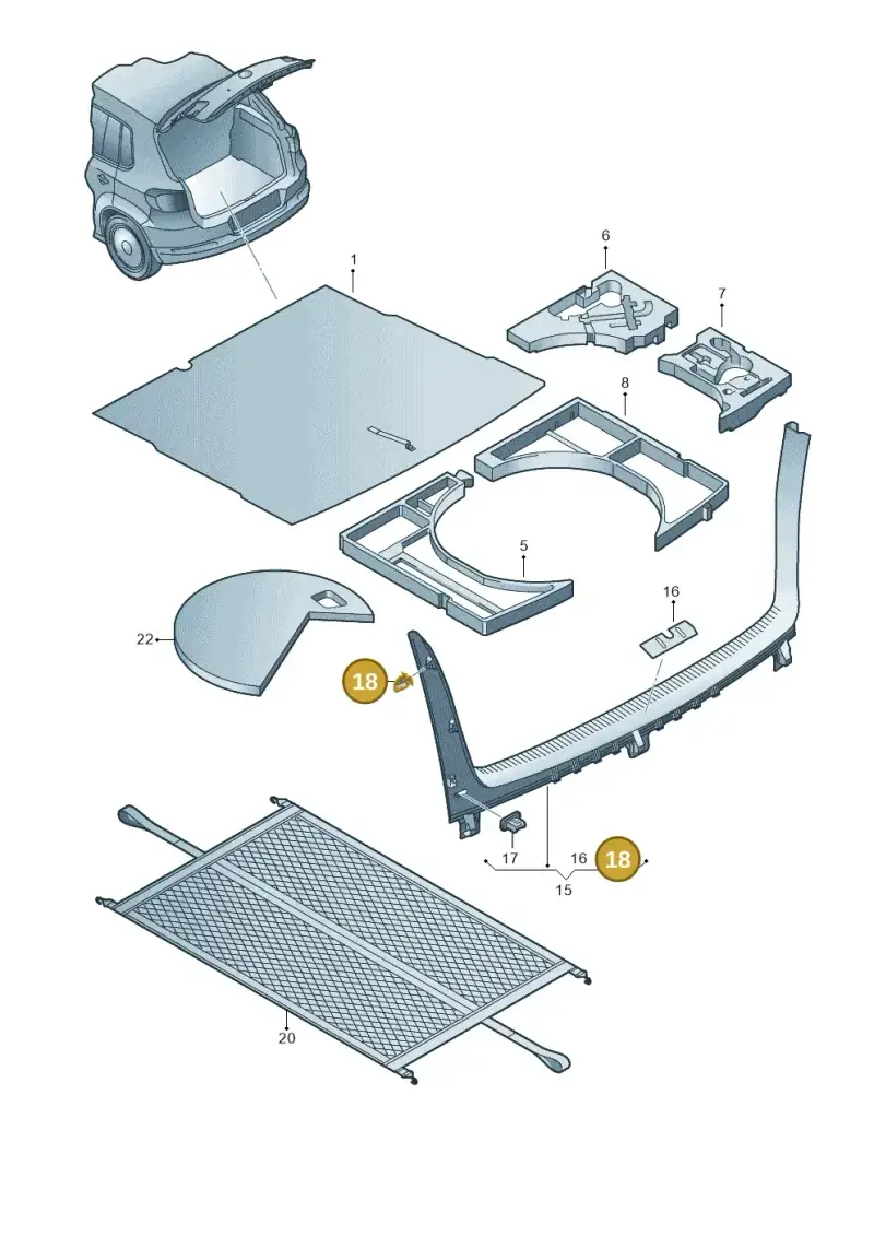 7M3827649 — Volkswagen Golf (2011-2013) diagram 420863800, position 18