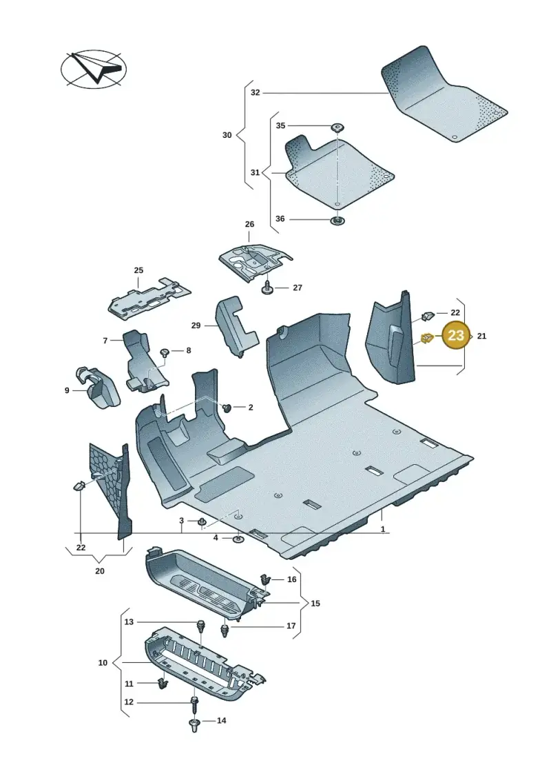 7M3827649 — Volkswagen Multivan (2021-) diagram 7t0863000, position 23