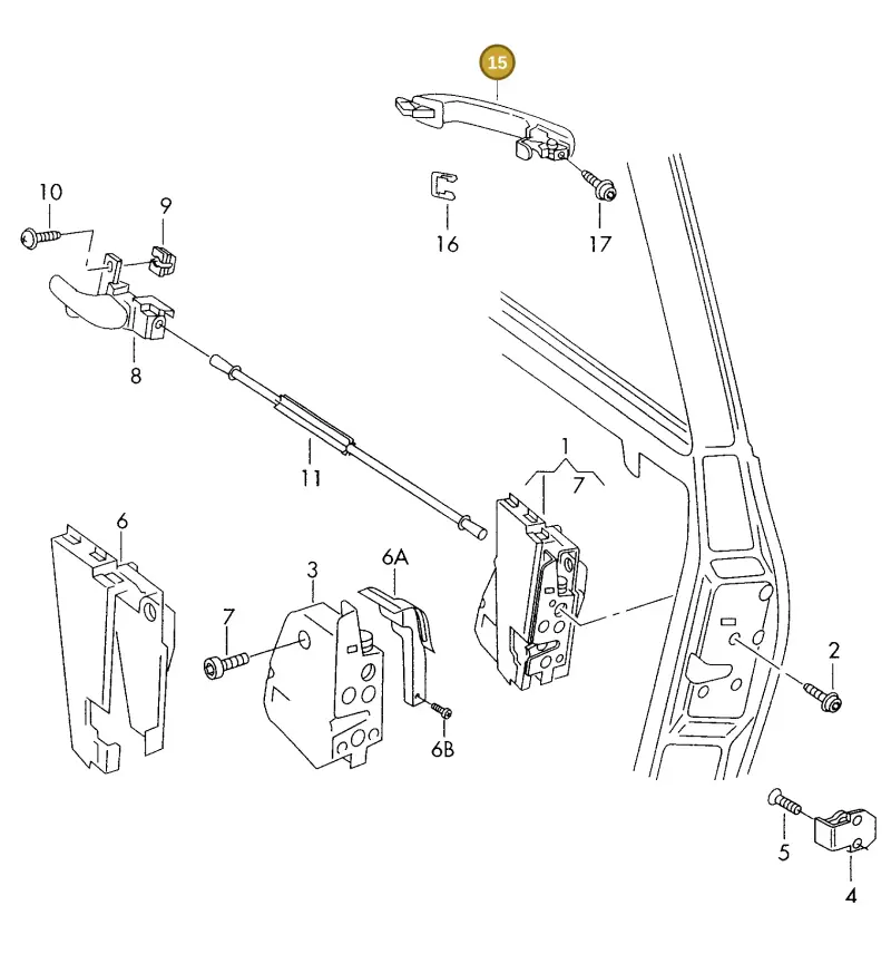 7M3839205A3FZ — Volkswagen SHARAN/SYNCRO (1995-2000) diagram 162839000, position 15