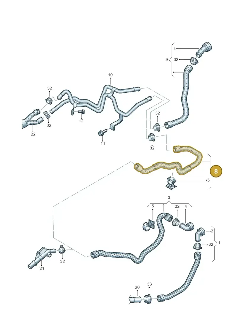 7N0121157G — Volkswagen Sharan Blue Motion (2010-2015) diagram 689121550, position 8