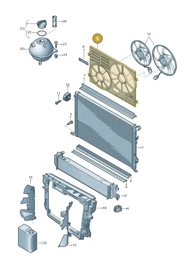 7N0121207F — Volkswagen Sharan BlueMotion (2015-2022) diagram 863121800, position 5