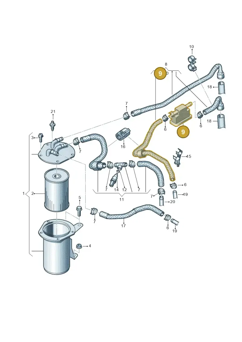 7N0127242 — Volkswagen Tiguan 4Motion (2011-2018) diagram 719127200, position 9