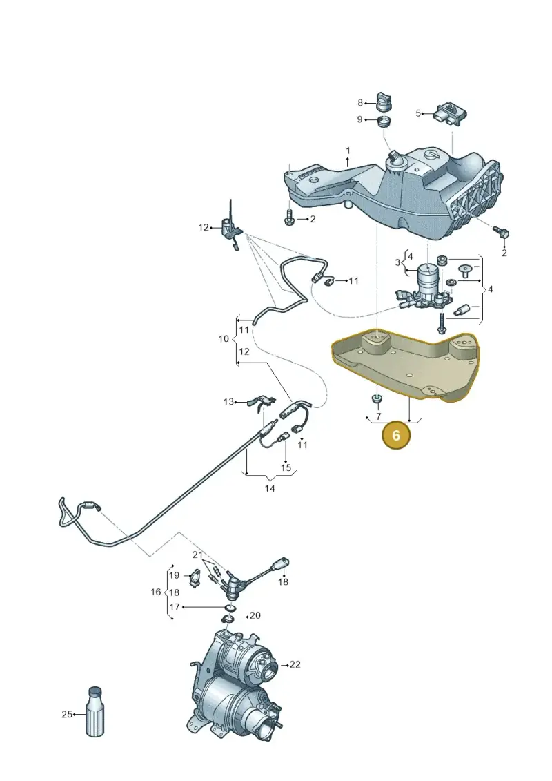 7N0131331 — Volkswagen Sharan BlueMotion (2015-2022) diagram 863253560, position 6