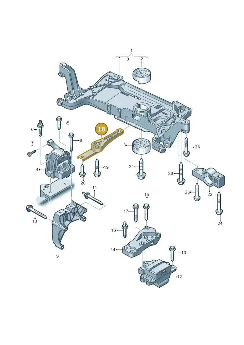 7N0199855B — Volkswagen Tiguan 4Motion (2011-2018) diagram 634199200, position 18