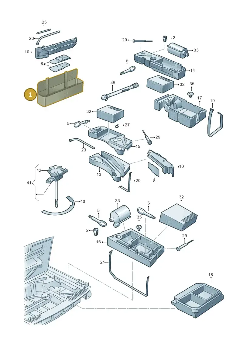 7N0601703 — Volkswagen Touareg BlueMotion (2014-2018) diagram 693012000, position 1