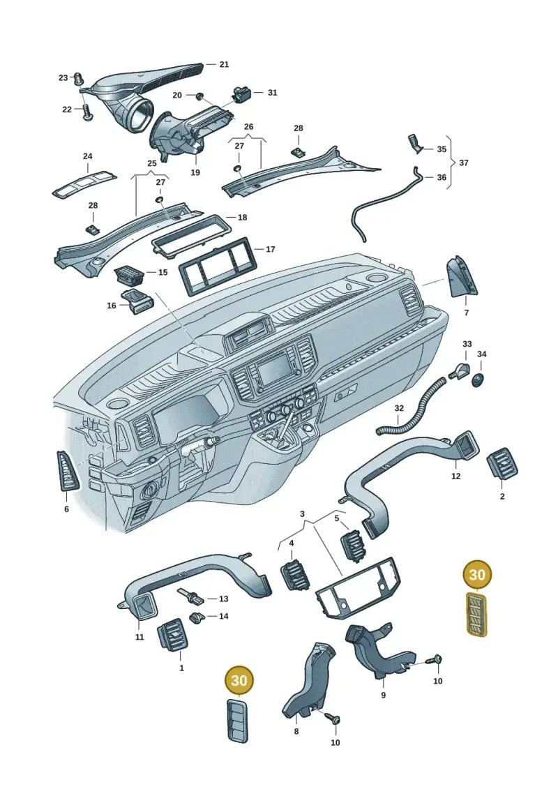 7N0819465E — Volkswagen E-Crafter 35 (2018-2024) diagram 7cp819300, position 30