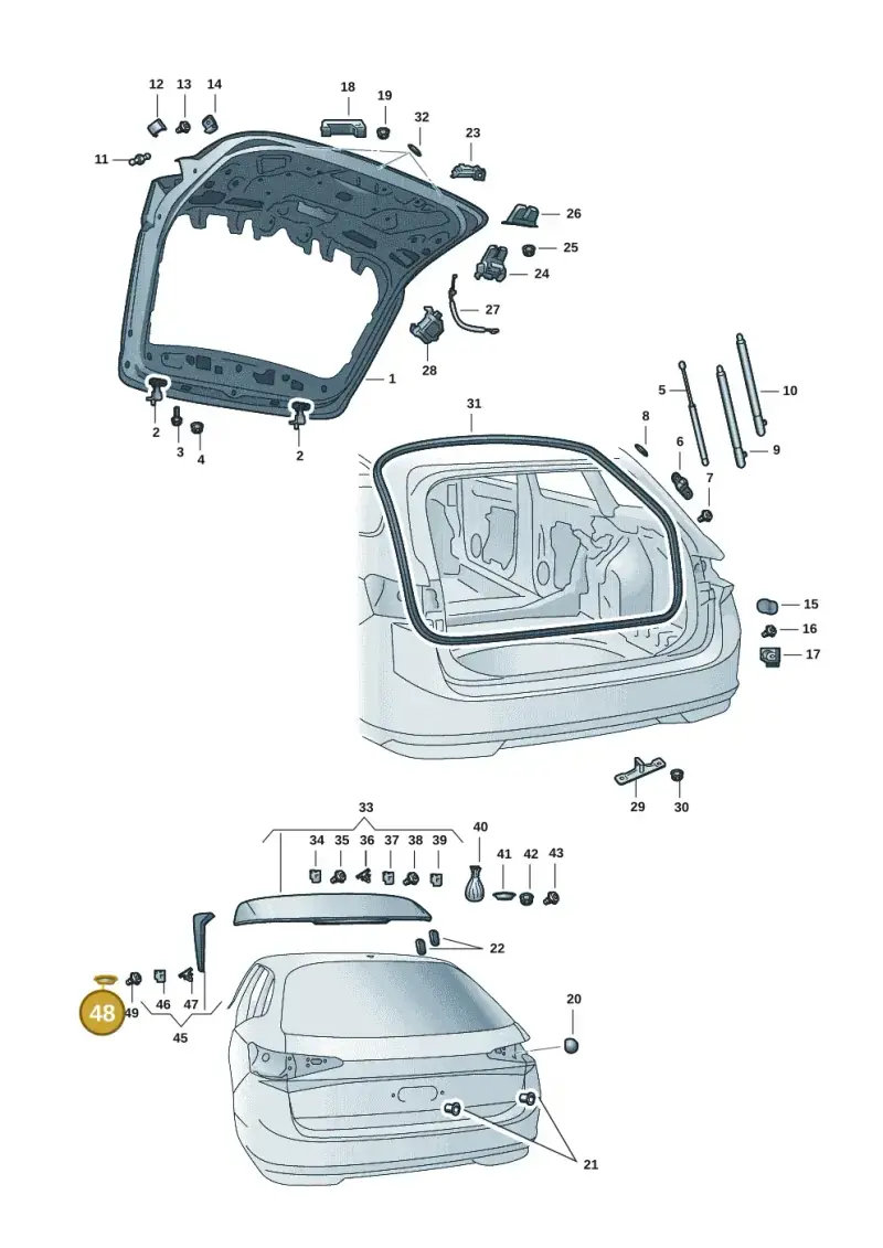 7N0827417 — Skoda Superb Combi (2023-2024) diagram 3p0827010, position 48