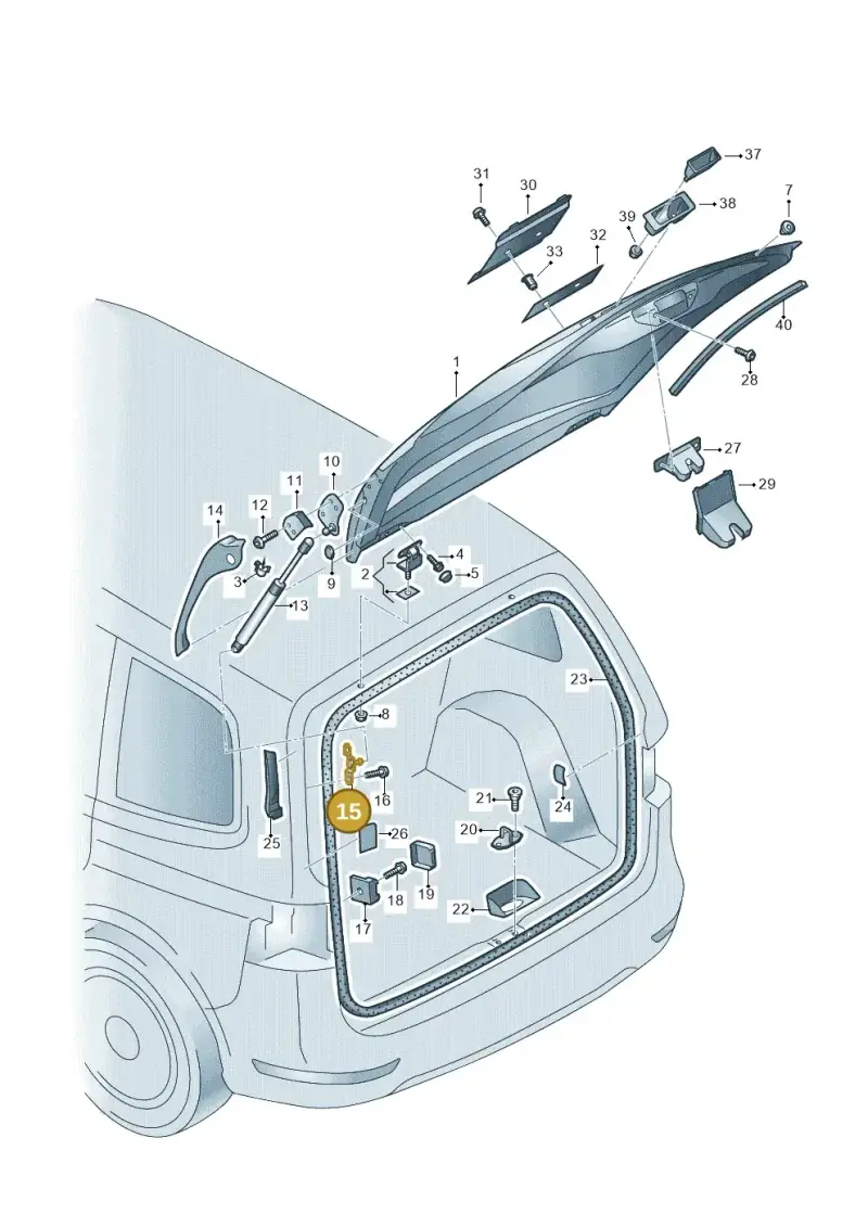 7N0827427F — Volkswagen Sharan BlueMotion (2015-2022) diagram 689827000, position 15