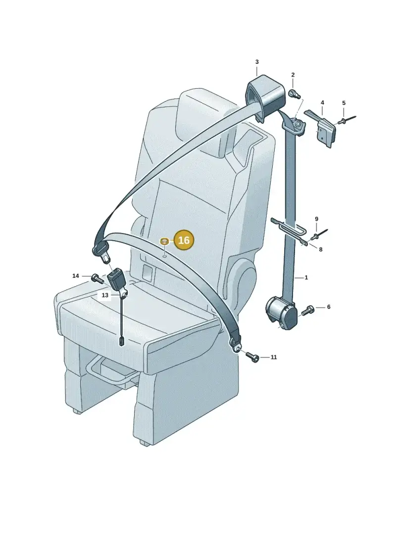 7N0857847A — Volkswagen Multivan (2021-) diagram 7t0857830, position 16