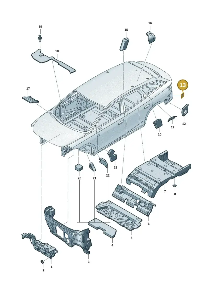 7N0864733A — Volkswagen ID.7 Limousine Pro (2023-) diagram 14b863200, position 13