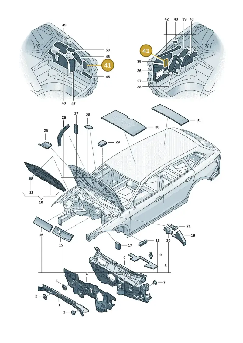 7N0864733A — Volkswagen Passat estate (2023-) diagram 3j0863200, position 41