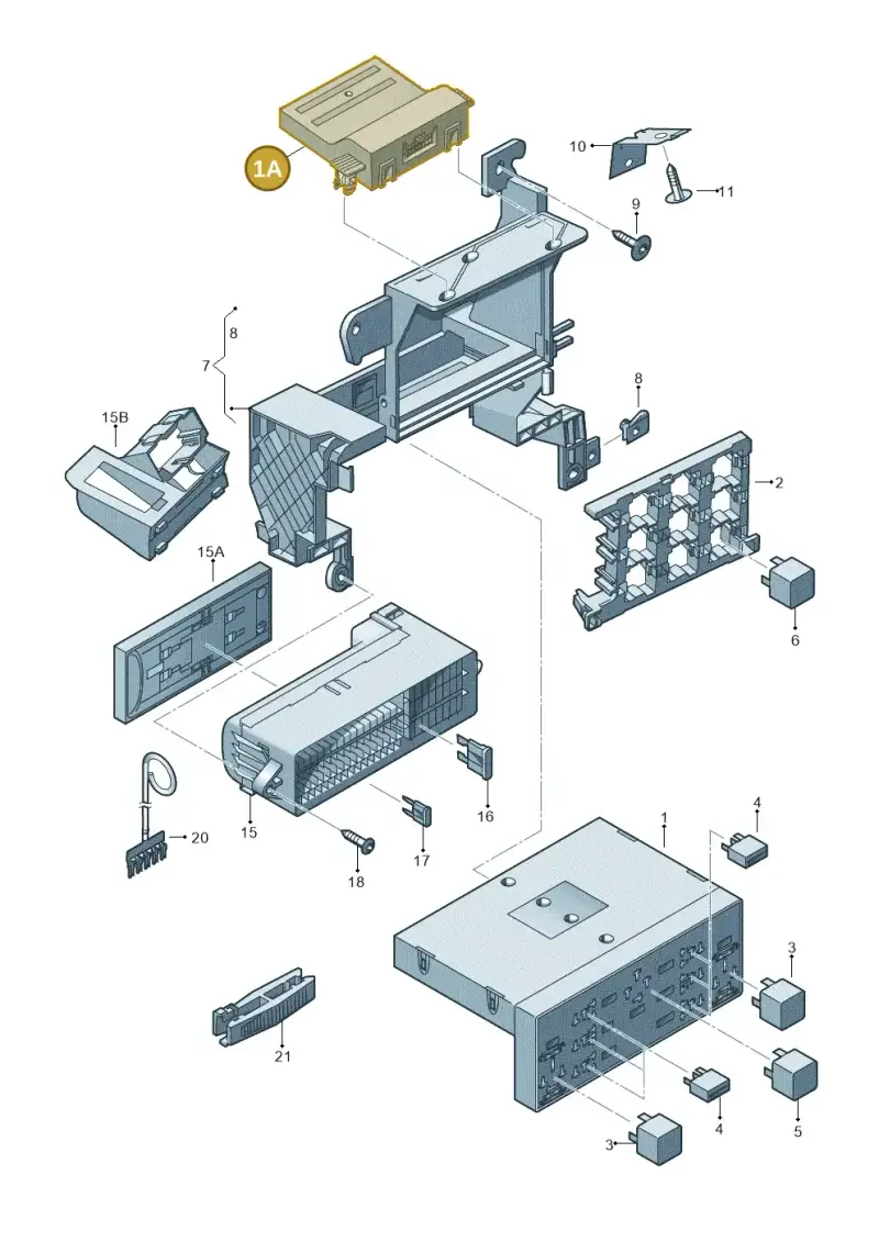 7N0907530BD — Volkswagen Tiguan (2009-2019) diagram 409937000, position 1A