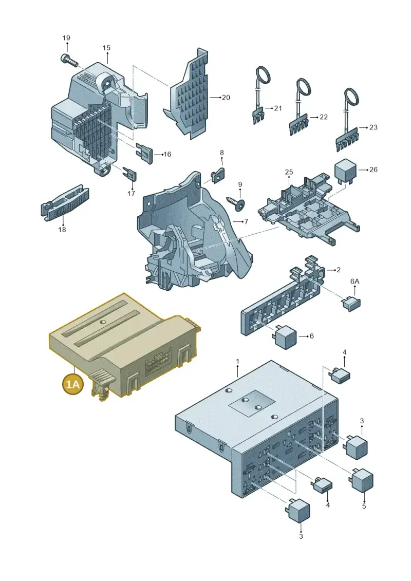 7N0907530BH — Volkswagen GOLF (2003-2005) diagram 420937000, position 1A