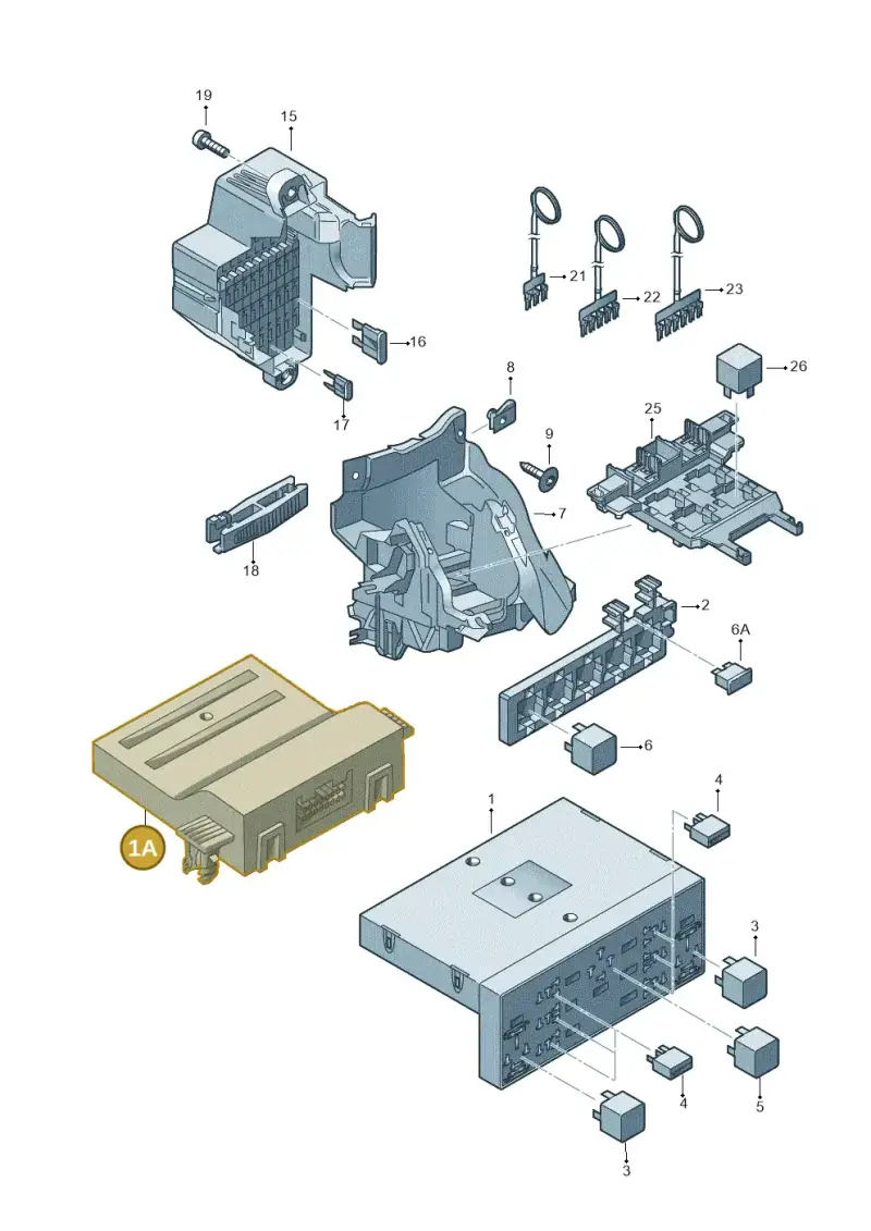 7N0907530BH — Volkswagen EOS 2.0 (2008-2010) diagram 482937000, position 1A