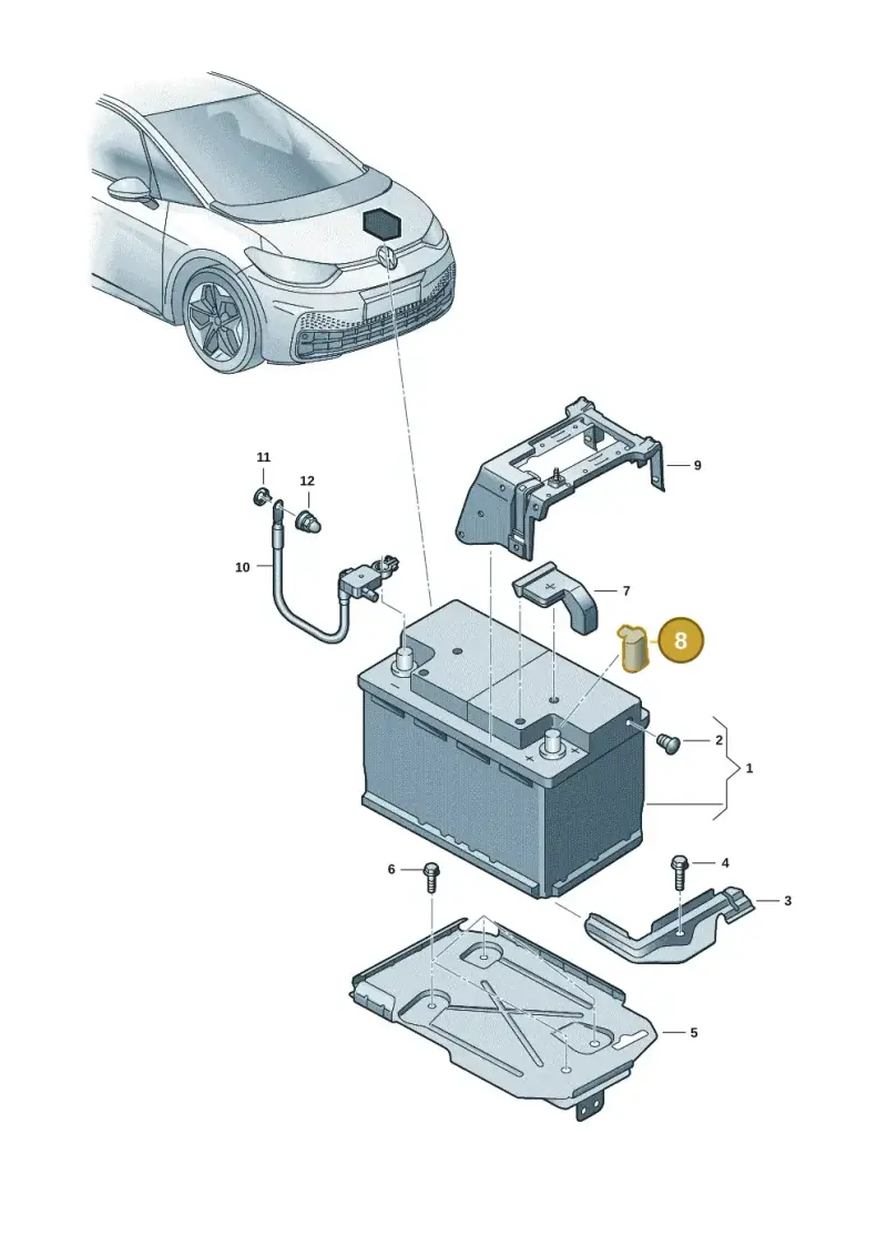 7N0915429A — Volkswagen ID.3 Pro (2019-2024) diagram 10a915000, position 8