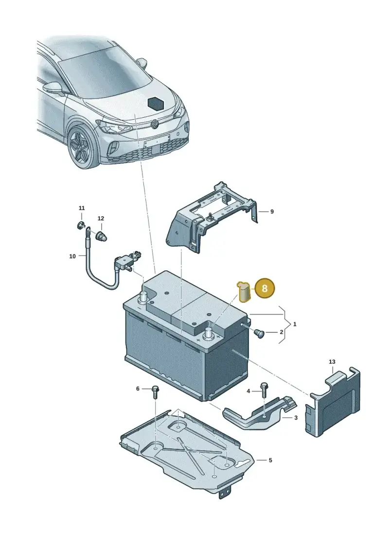 7N0915429A — Volkswagen ID.4 Pro (2020-2023) diagram 11a915000, position 8
