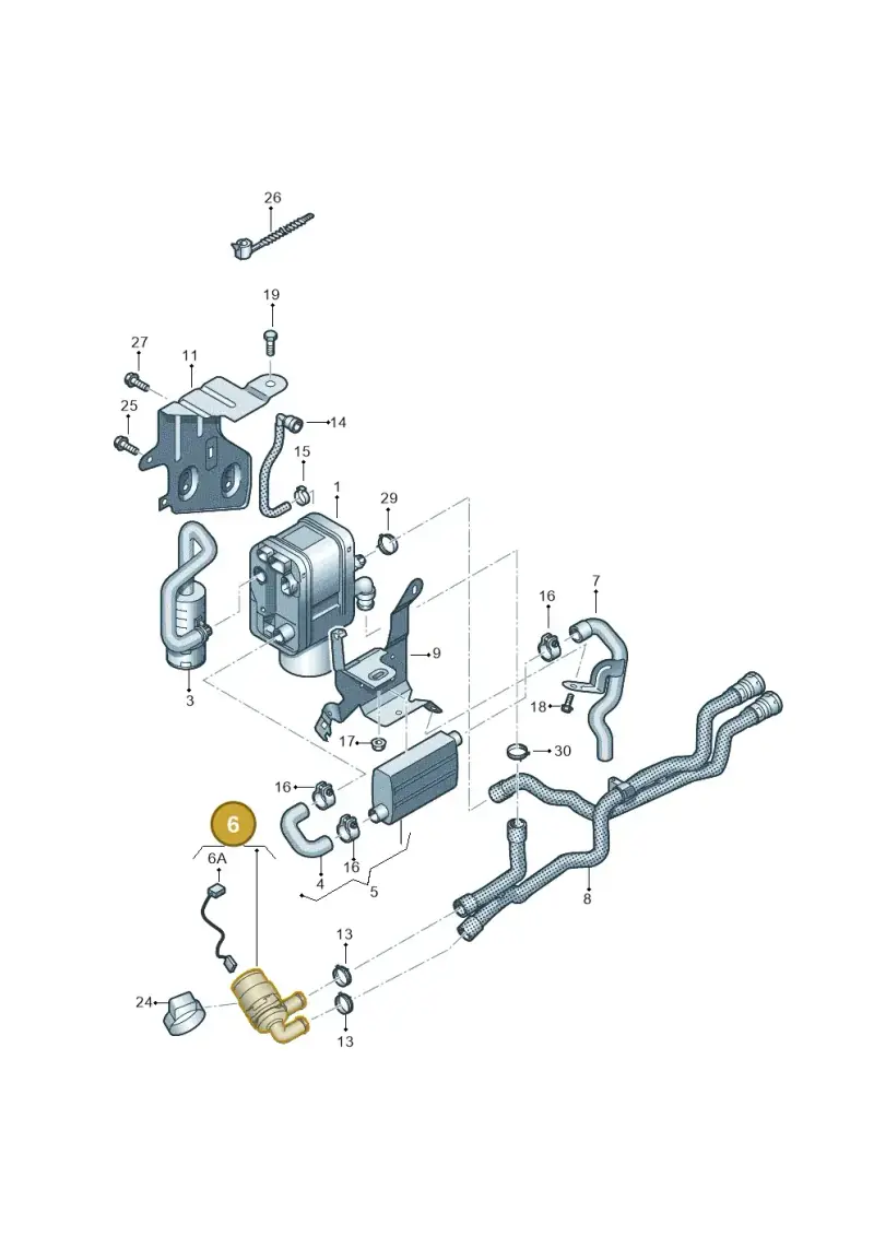 7N0965561B — Volkswagen Sharan BlueMotion (2015-2022) diagram 863819700, position 6
