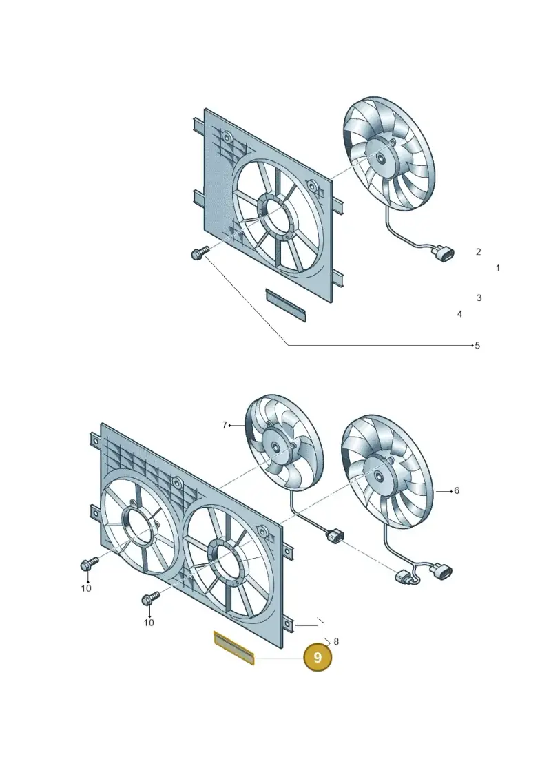 7P0121223 — Volkswagen Caddy Maxi Kombi (2020-2024) diagram 2ka959060, position 9