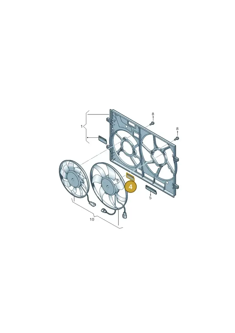 7P0121223 — Volkswagen Tiguan 2.0 4Motion (2016-2024) diagram 884000080, position 4