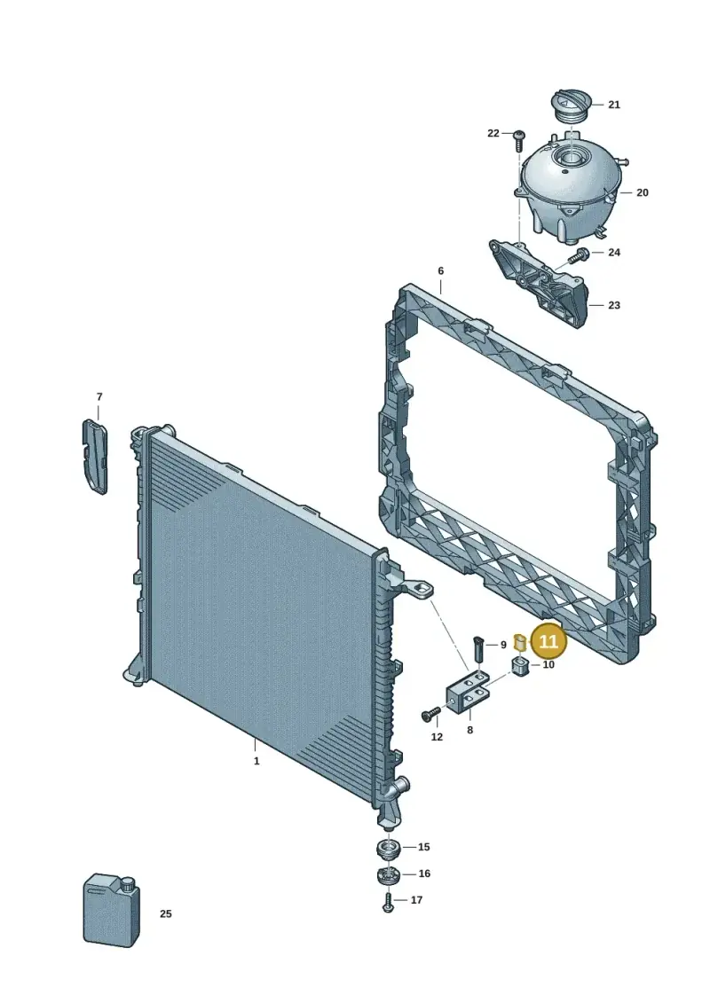 7P0121276 — Volkswagen E-Crafter 35 (2018-2024) diagram 599121002, position 11