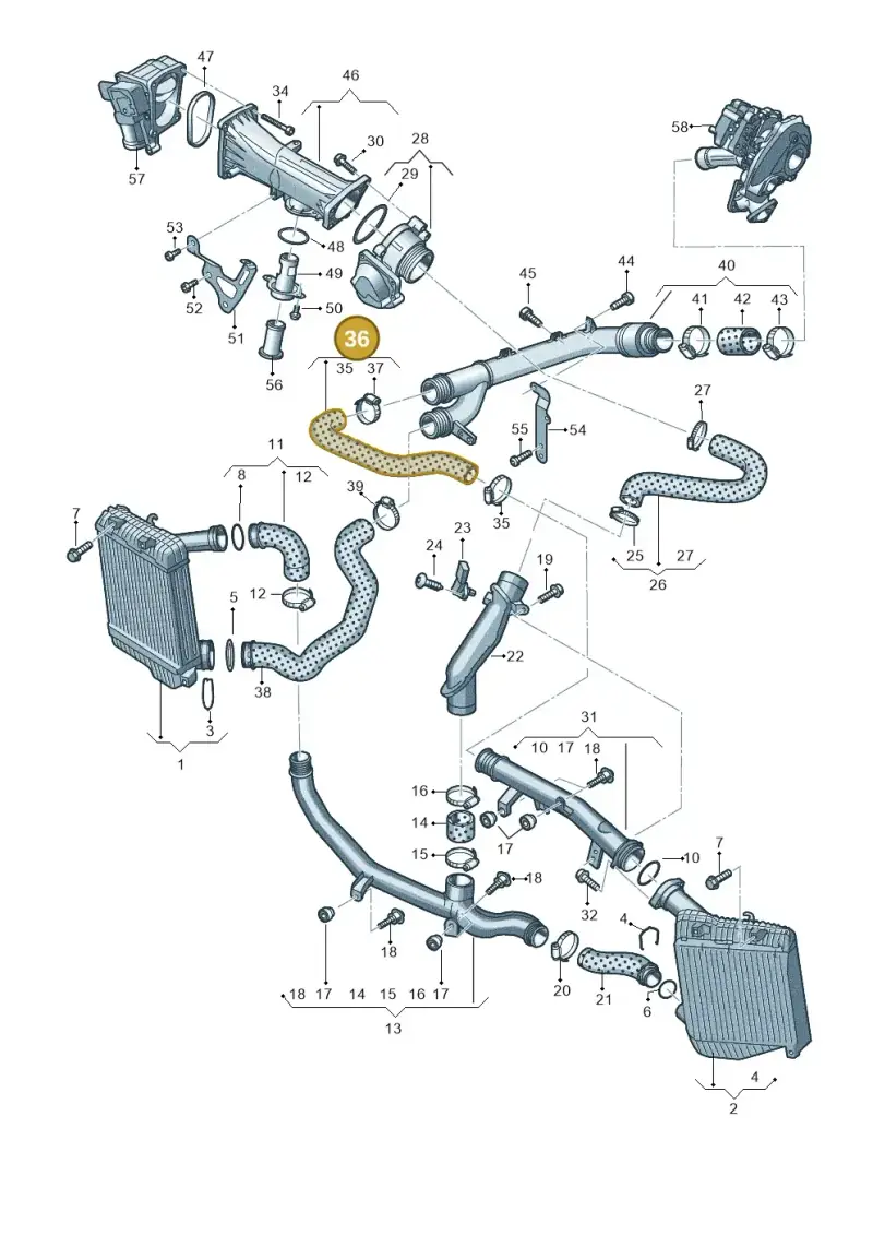 7P0145737D — Volkswagen Touareg BlueMotion (2014-2018) diagram 693145860, position 36