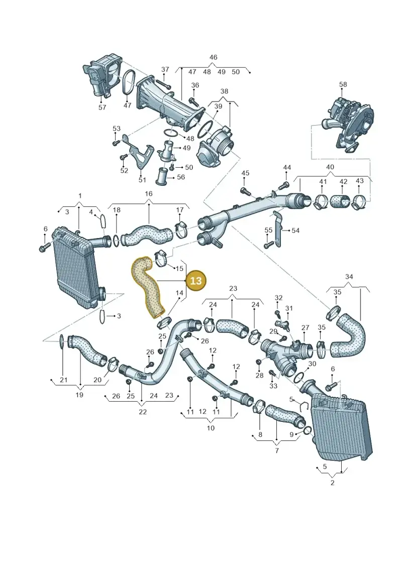 7P0145737E — Volkswagen Touareg BlueMotion (2014-2018) diagram 787145870, position 13
