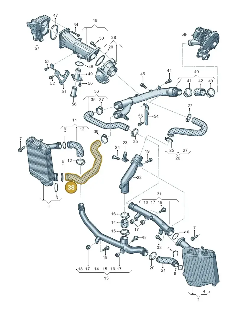 7P0145738B — Volkswagen Touareg BlueMotion (2014-2018) diagram 693145860, position 38