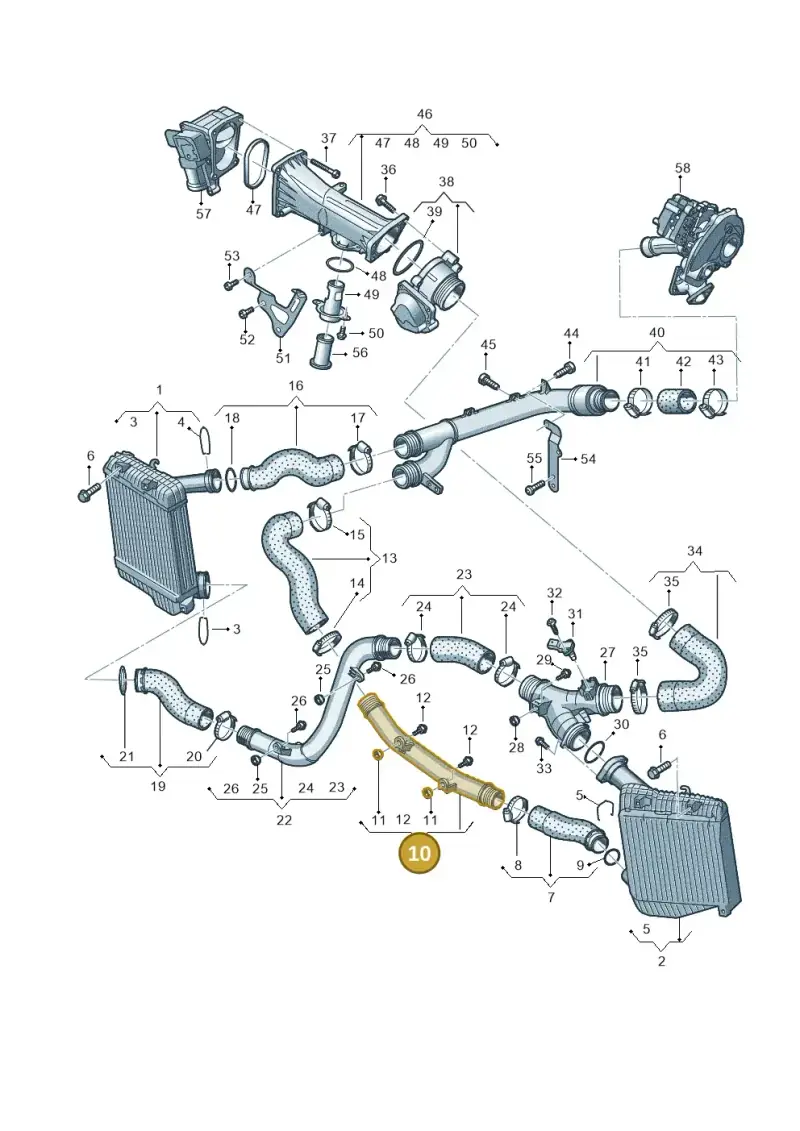 7P0145762B — Volkswagen Touareg BlueMotion (2014-2018) diagram 787145870, position 10