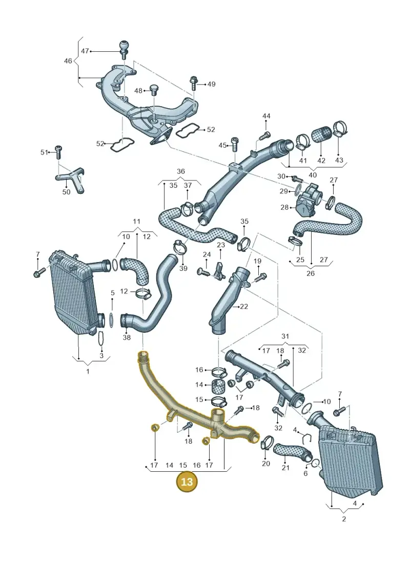 7P0145792 — Volkswagen Touareg (2010-2012) diagram 693145850, position 13