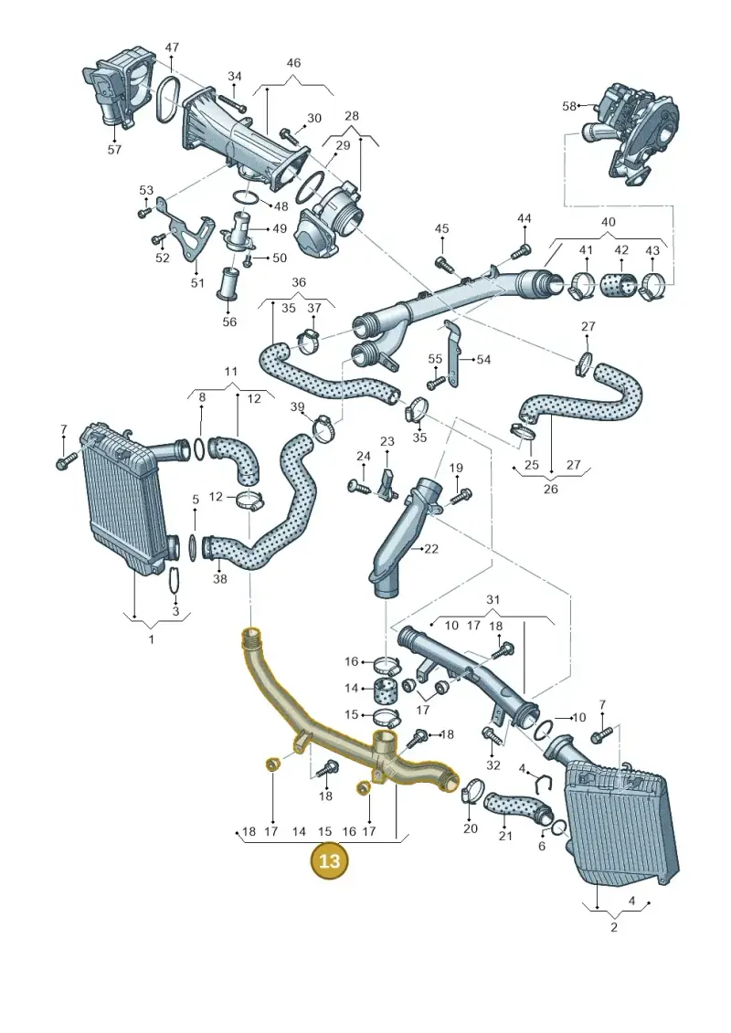 7P0145792 — Volkswagen Touareg BlueMotion (2014-2018) diagram 693145860, position 13