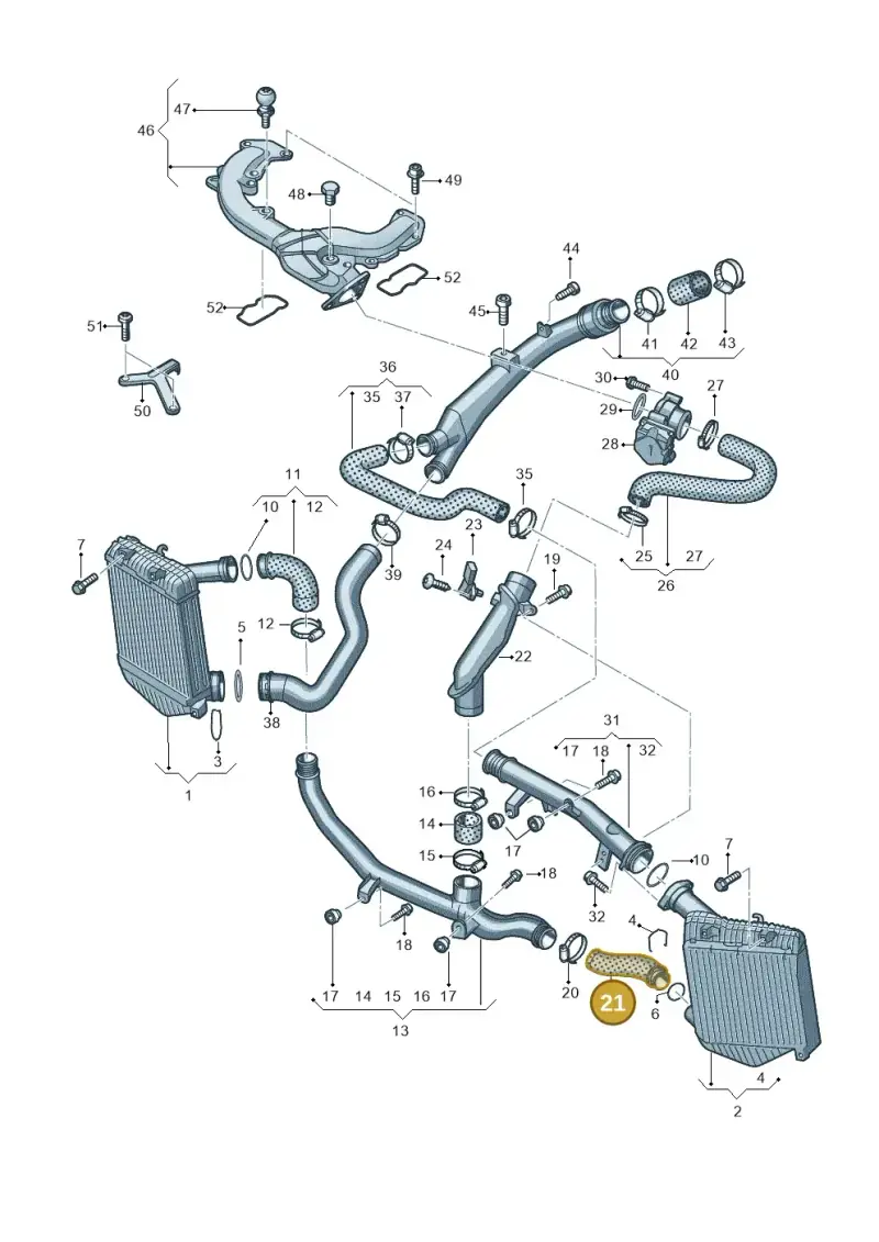 7P0145943 — Volkswagen Touareg (2010-2012) diagram 693145850, position 21