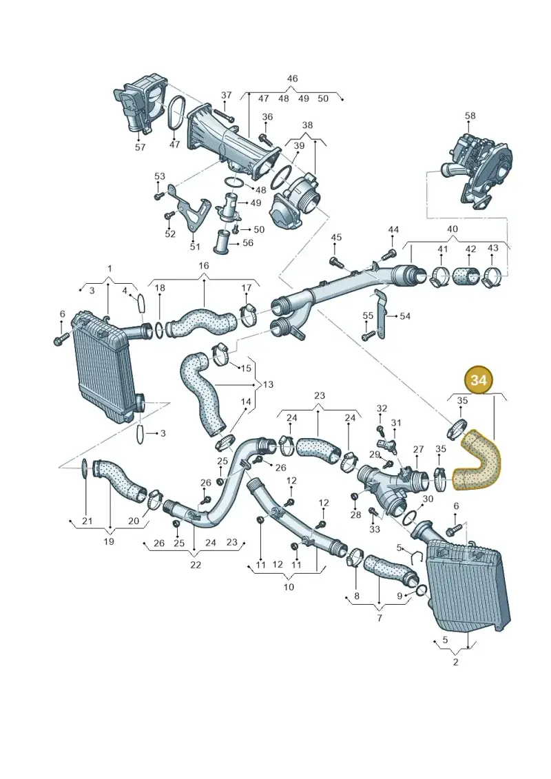 7P0145993 — Volkswagen Touareg BlueMotion (2014-2018) diagram 787145870, position 34