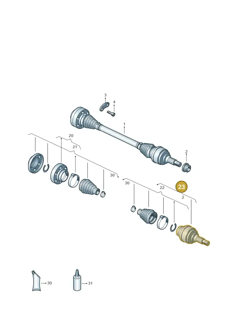 7P0498099B — Volkswagen Touareg BlueMotion (2014-2018) diagram 787407200, position 23