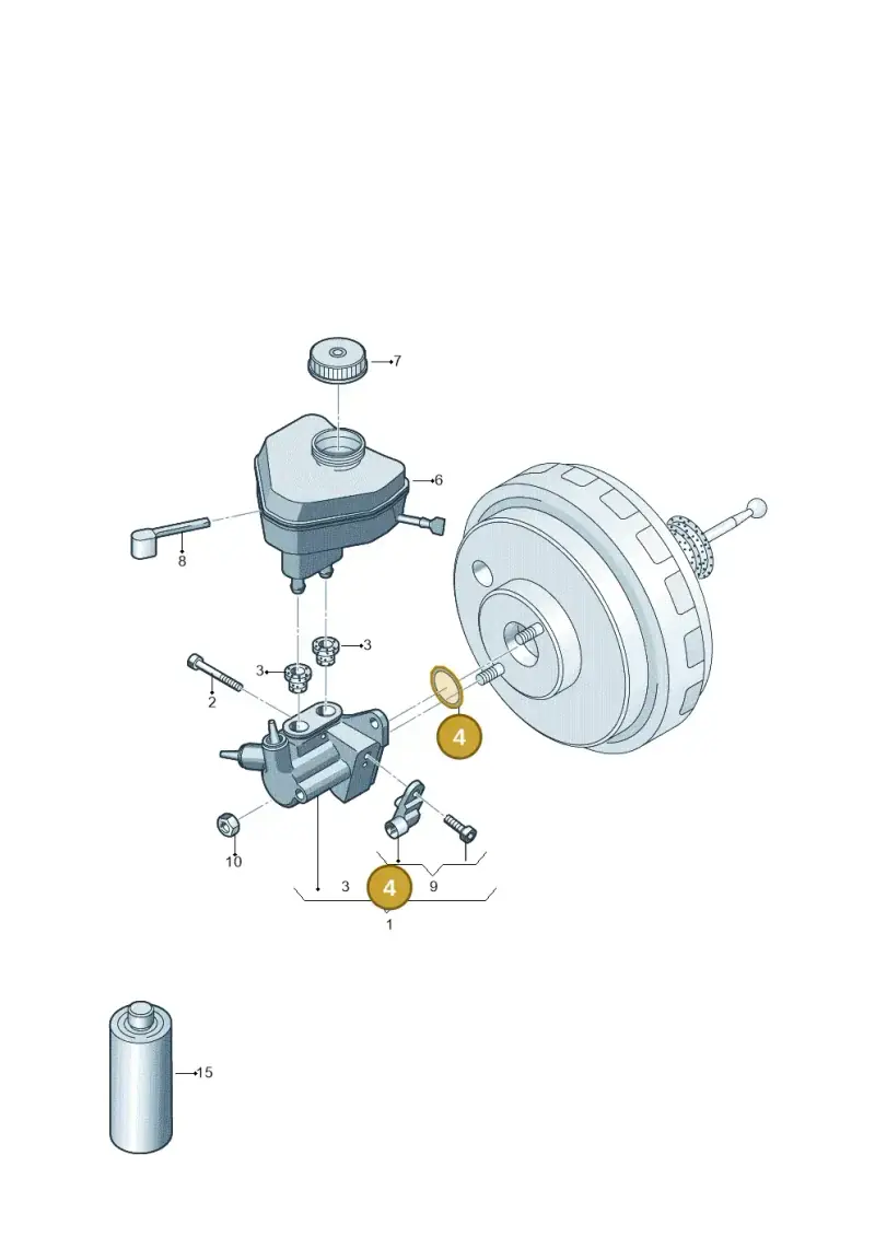 7P0611243 — Volkswagen Touareg BlueMotion (2014-2018) diagram 693611100, position 4