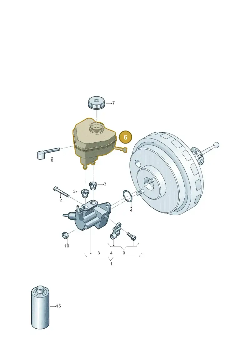 7P0611303A — Volkswagen Touareg BlueMotion (2014-2018) diagram 693611100, position 6