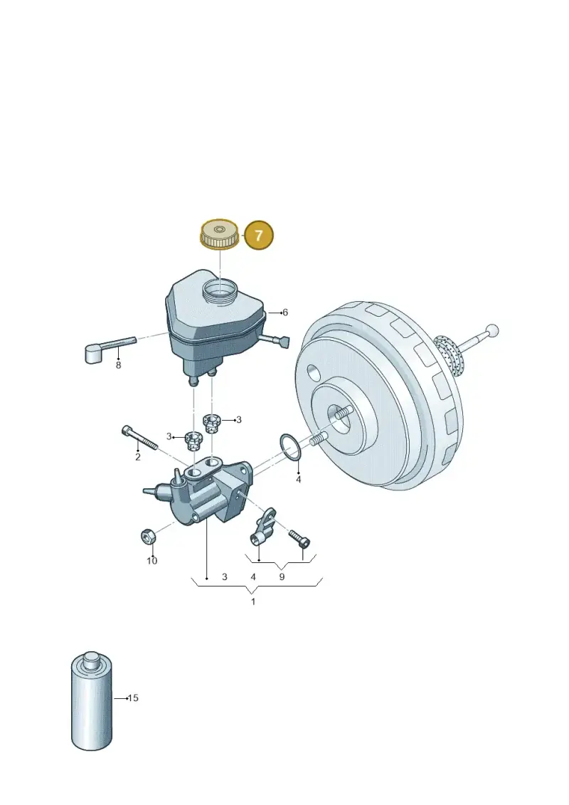 7P0611349 — Volkswagen Touareg BlueMotion (2014-2018) diagram 693611100, position 7