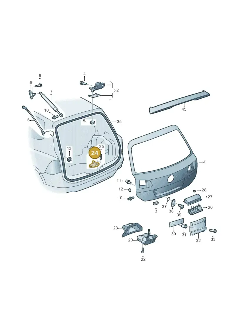 7P0827517E — Volkswagen Touareg (2012-2014) diagram 693827100, position 24