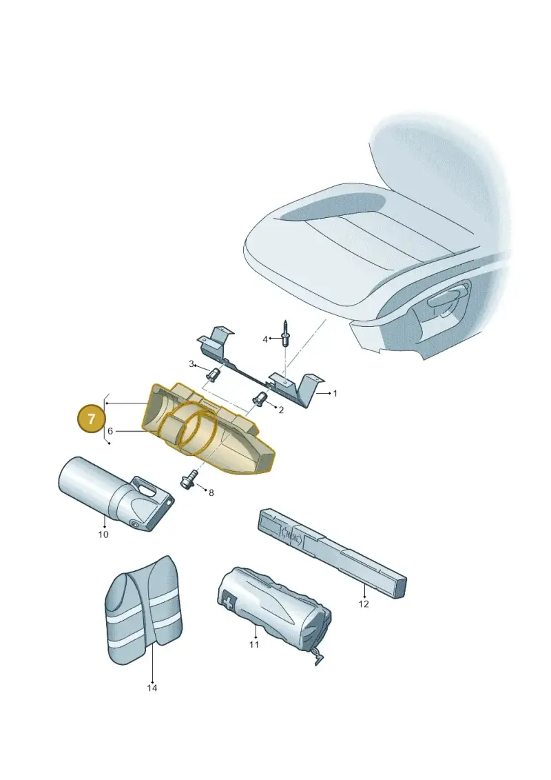 7P0882607 — Volkswagen Touareg (2017-2023) diagram 439860000, position 7