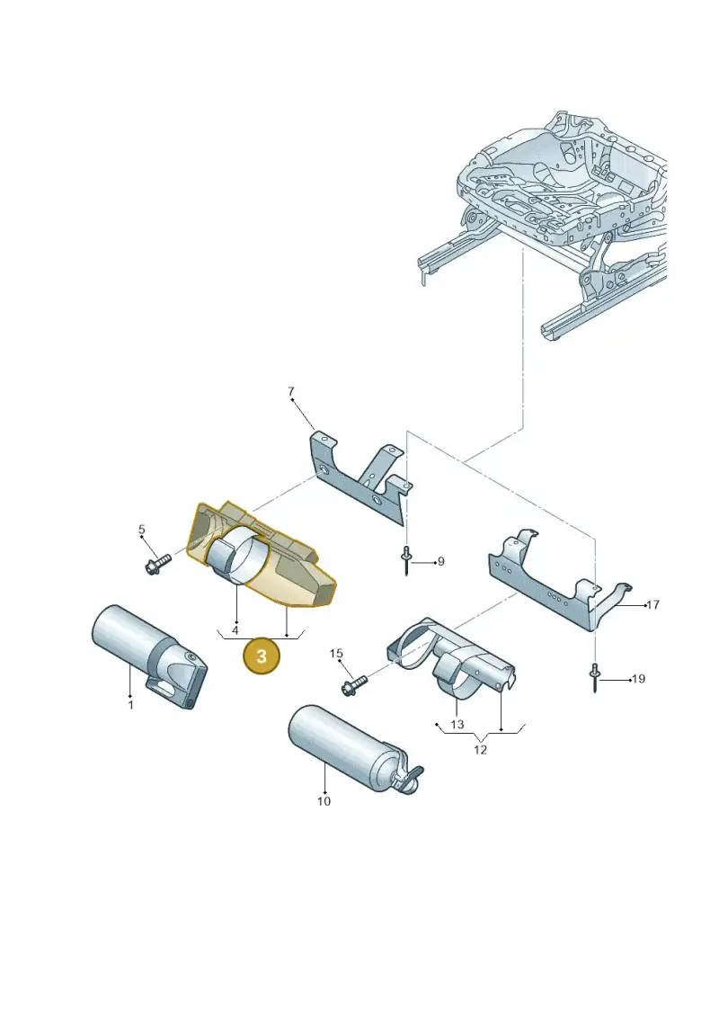 7P0882607 — Volkswagen Passat saloon (2014-2024) diagram 793860250, position 3