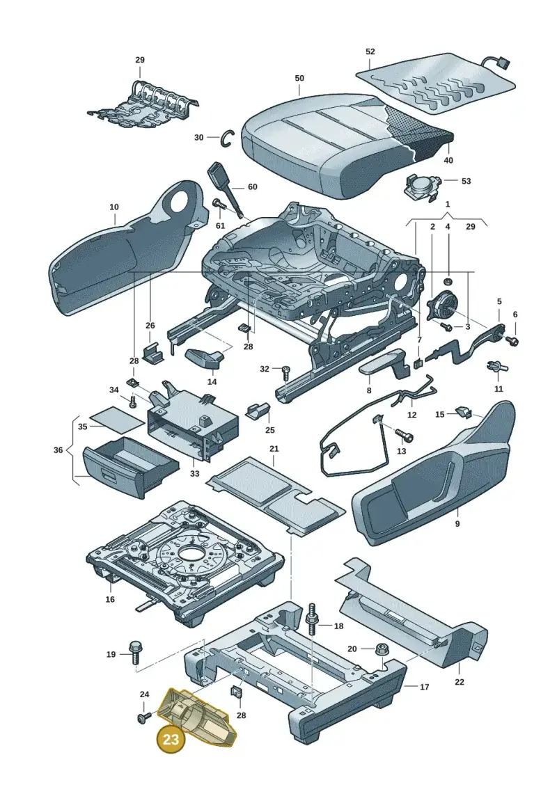 7P0882607 — Volkswagen Multivan (2021-) diagram 7t0881000, position 23