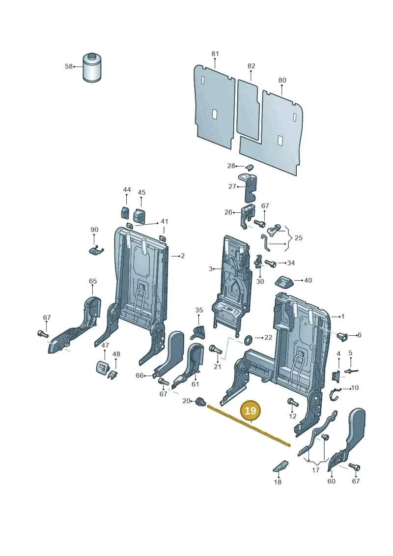 7P0885513 — Volkswagen Touareg BlueMotion (2014-2018) diagram 693885700, position 19