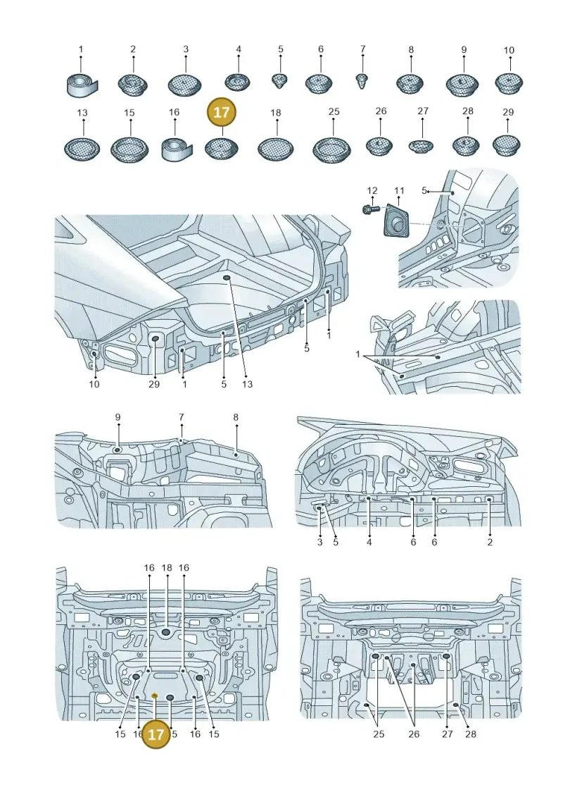 7P0899183 — Audi RS7 Sportback (2019-2025) diagram 435803360, position 17