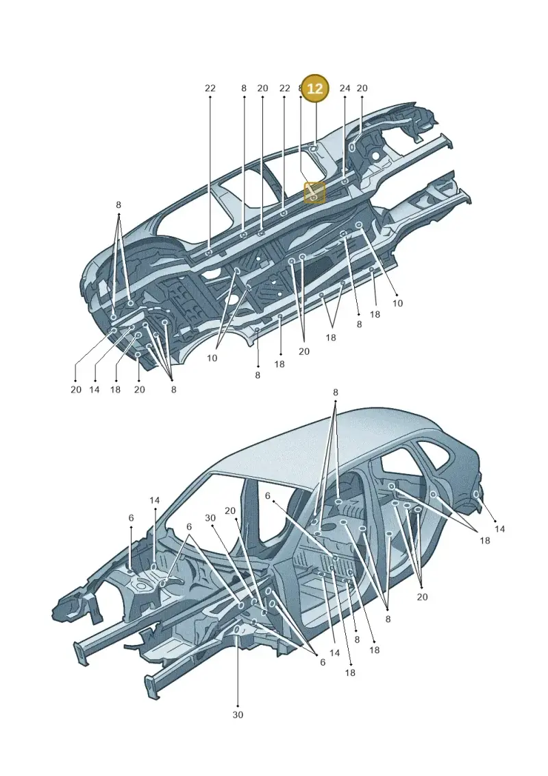 7P0899183 — Volkswagen Touareg (2010-2012) diagram 693803350, position 12