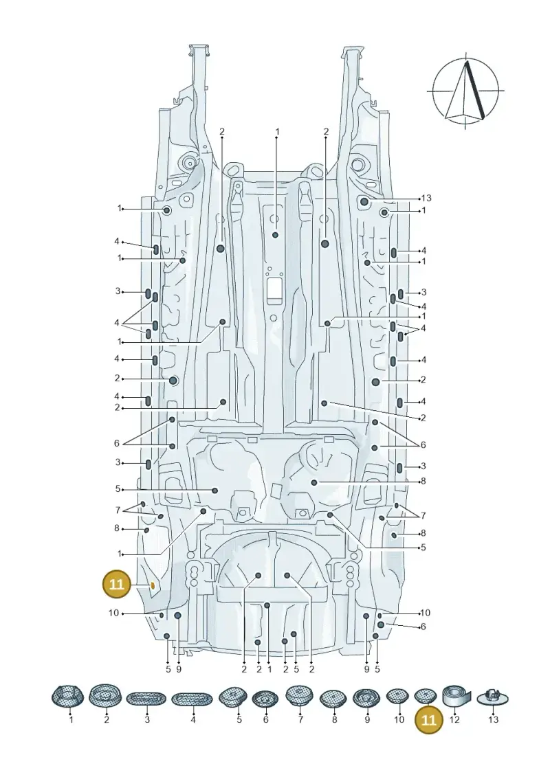7P0899183 — Volkswagen T-Roc (2017-2025) diagram 813803350, position 11