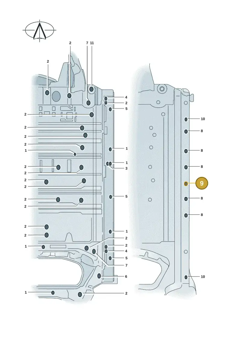 7P0899183 — Audi Q6 e-tron (2023-2025) diagram f5s803037, position 9