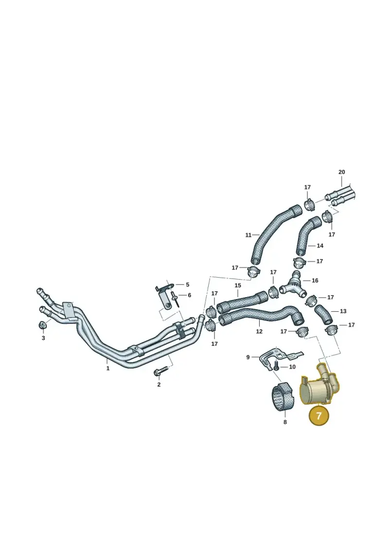 7P0965561B — Volkswagen Transport. multivan (2019-2024) diagram 7em819860, position 7
