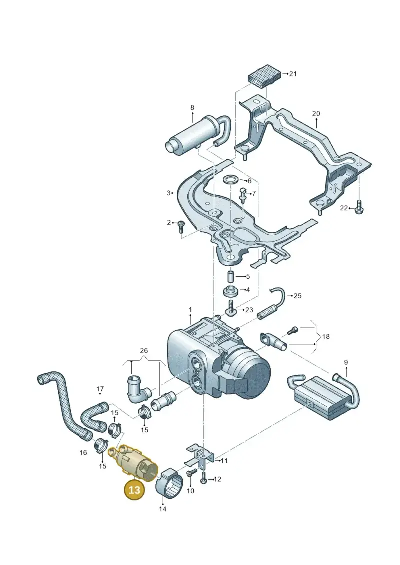 7P0965561B — Volkswagen Transport. multivan (2019-2024) diagram 861819700, position 13